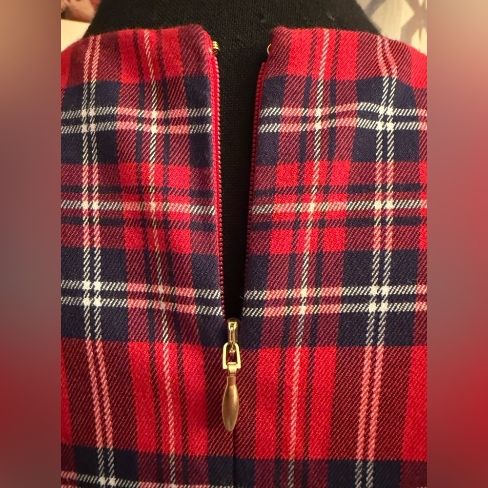 Draper James Angie Red Check/Plaid Ruffle Sleeve Shift Dress Women’s Size 2 - Picture 6 of 15